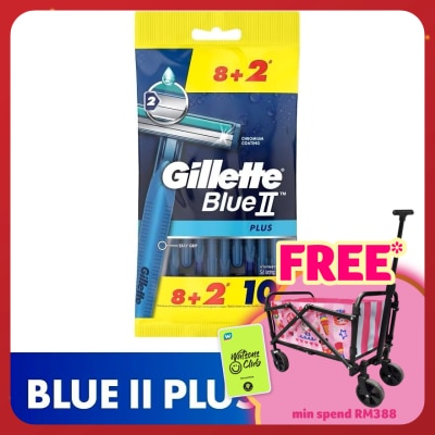 GILLETTE BlueII Plus Disposable Razor 10's