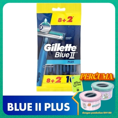 GILLETTE BlueII Plus Disposable Razor 10's