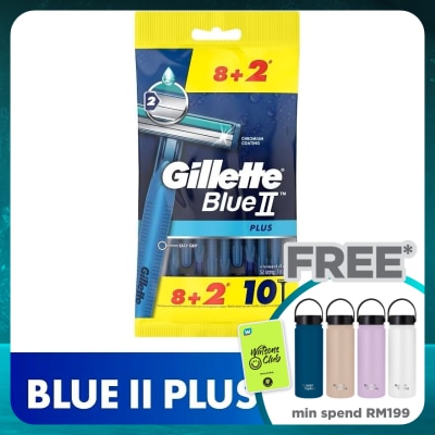 GILLETTE BlueII Plus Disposable Razor 10's
