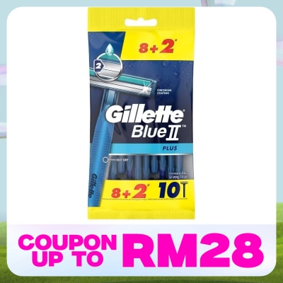GILLETTE BlueII Plus Disposable Razor 10's