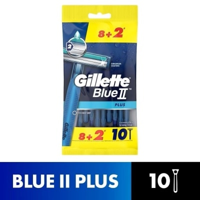 GILLETTE BlueII Plus Disposable Razor 10's