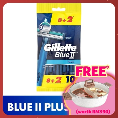 GILLETTE BlueII Plus Disposable Razor 10's