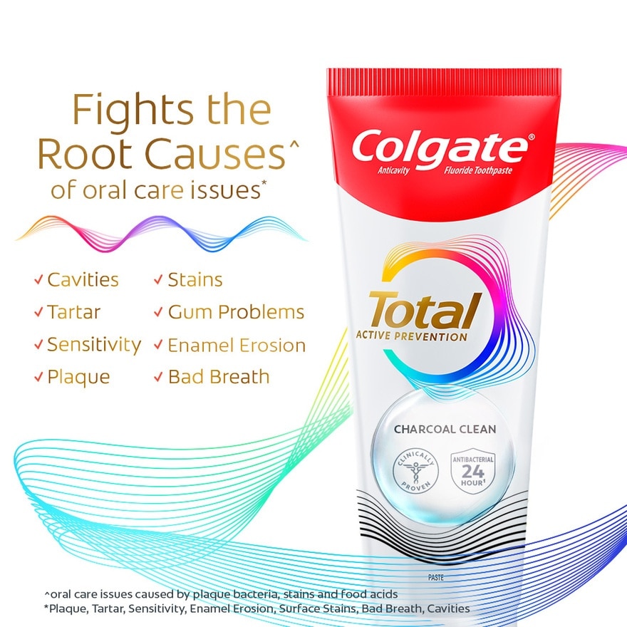 Colgate Total Charcoal Clean Toothpaste 2x150g