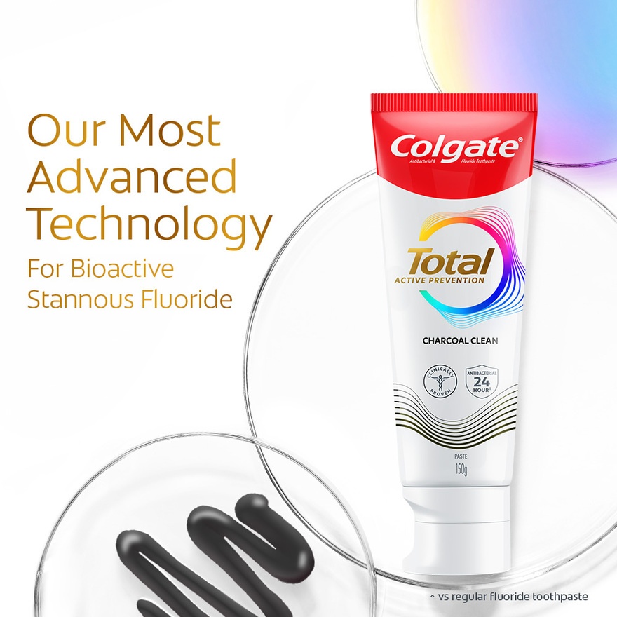Colgate Total Charcoal Clean Toothpaste 2x150g