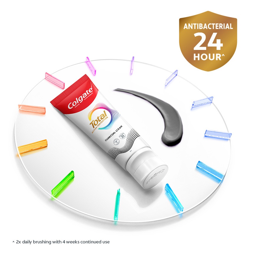 Colgate Total Charcoal Clean Toothpaste 2x150g