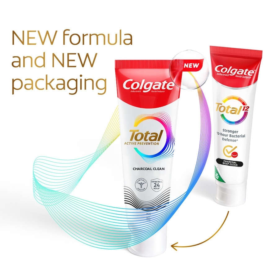 Colgate Total Charcoal Clean Toothpaste 2x150g