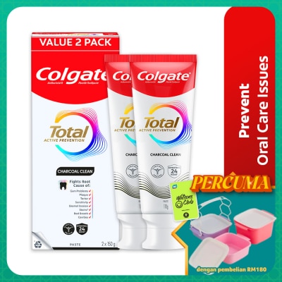 COLGATE - Colgate Total Charcoal Clean Toothpaste 2x150g