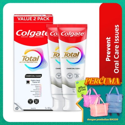 COLGATE - Colgate Total Charcoal Clean Toothpaste 2x150g