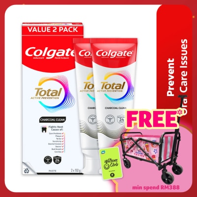 COLGATE Colgate Total Charcoal Clean Toothpaste 2x150g