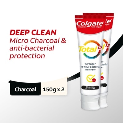 COLGATE Total Charcoal Deep Clean Toothpaste 2x150g