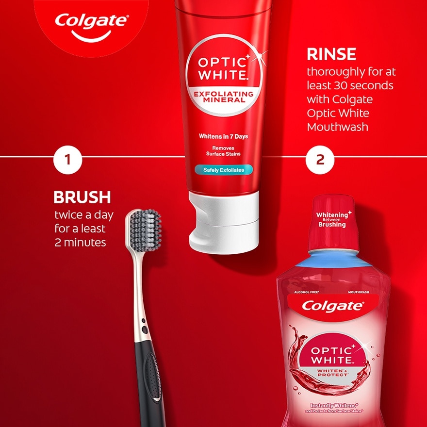 Colgate Optic White Exfoliating Mineral Whitening Toothpaste 100g
