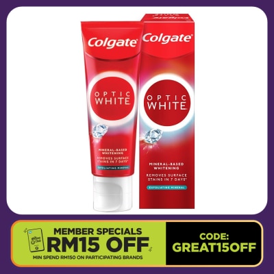 COLGATE Optic White Exfoliating Mineral Toothpaste 100g
