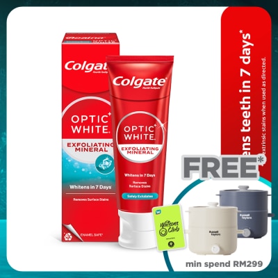 COLGATE Colgate Optic White Exfoliating Mineral Whitening Toothpaste 100g