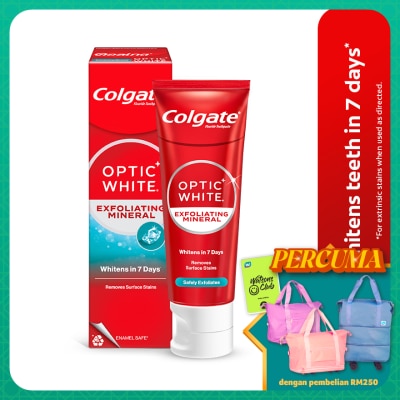 COLGATE - Colgate Optic White Exfoliating Mineral Whitening Toothpaste 100g