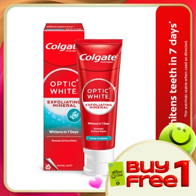 COLGATE - Colgate Optic White Exfoliating Mineral Whitening Toothpaste 100g