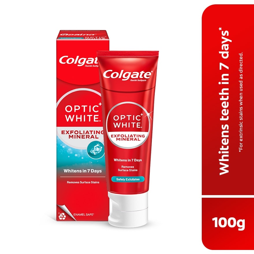 Colgate Optic White Exfoliating Mineral Whitening Toothpaste 100g