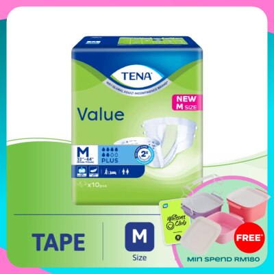 TENA Value Adult Diaper M 10pcs