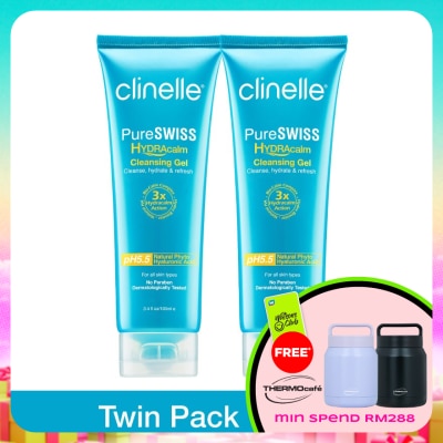 CLINELLE - PureSWISS HydraCalm Cleansing Gel 100ml x 2's