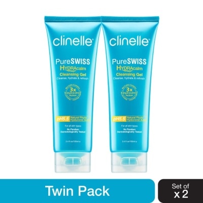 CLINELLE PureSWISS HydraCalm Cleansing Gel 100ml x 2's