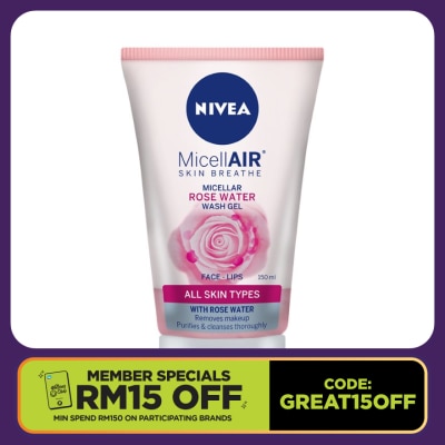 NIVEA MicellAIR Rose Water Wash Gel 150ml