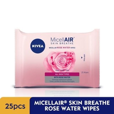 NIVEA 3 In 1 Rose Care Cleansing Wipes 25s