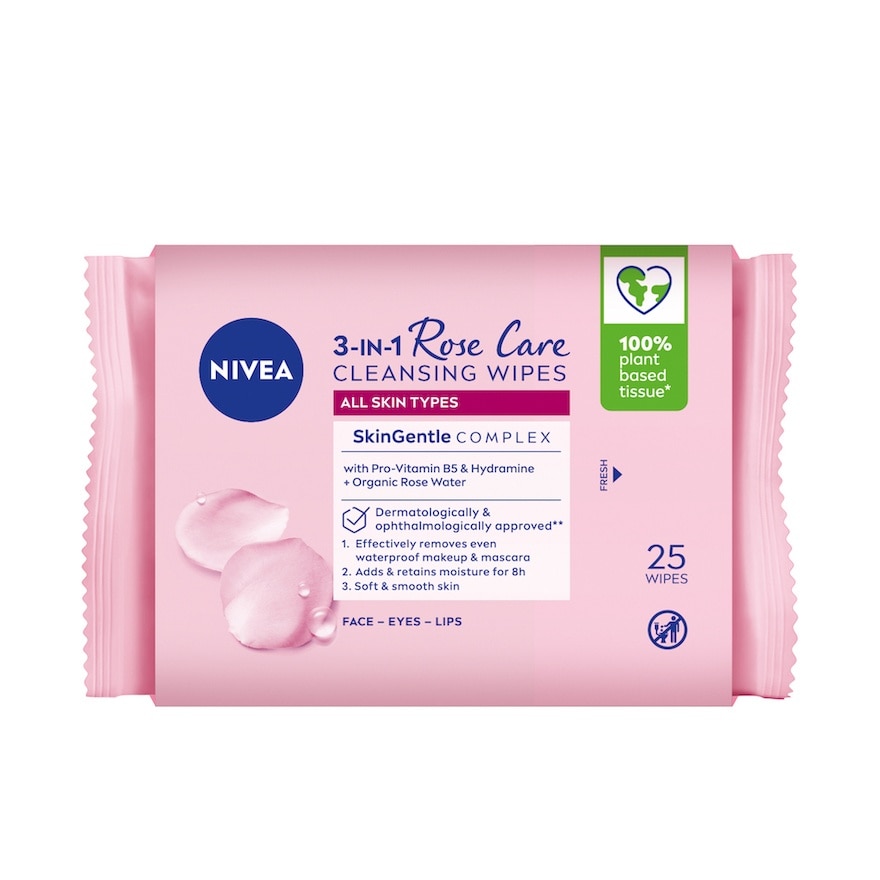 3 In 1 Rose Care Cleansing Wipes 25s
