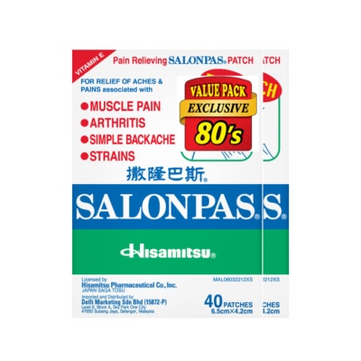 SALONPAS Pain Relieving Patch 40's X 2