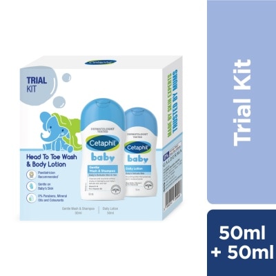 CETAPHIL Baby Trial Kit (Wash & Shampoo 50ml + Lotion 50ML)