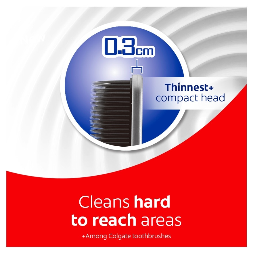Colgate SlimSoft Flex Clean Charcoal Toothbrush Valuepack (2s)
