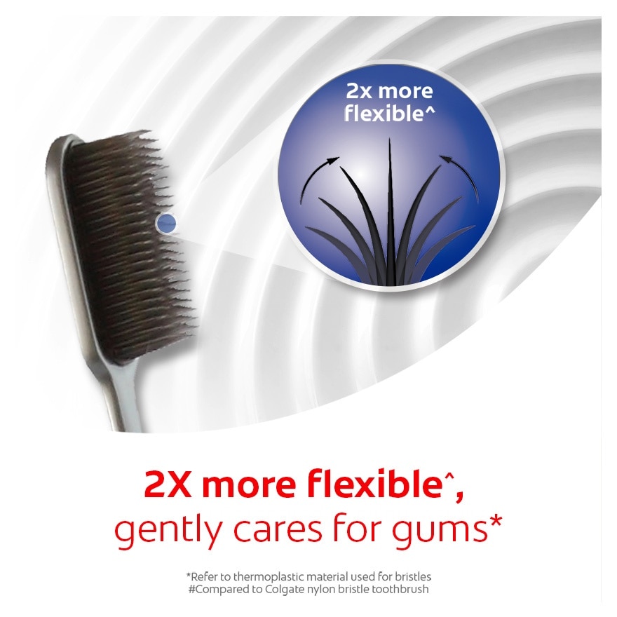 SlimSoft FlexClean Charcoal Toothbrush 2sValuepack