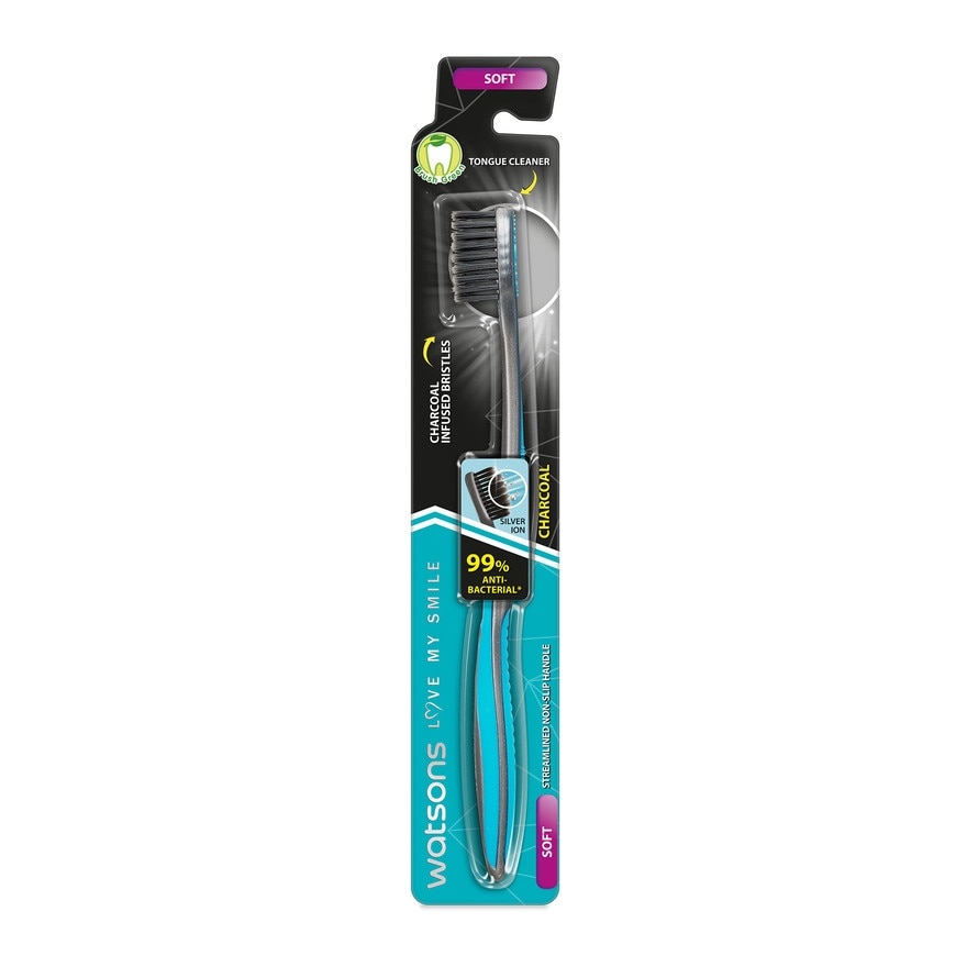 Charcoal Toothbrush Soft 1's