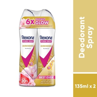 REXONA Sakura Spray Deodorant 2x135ml