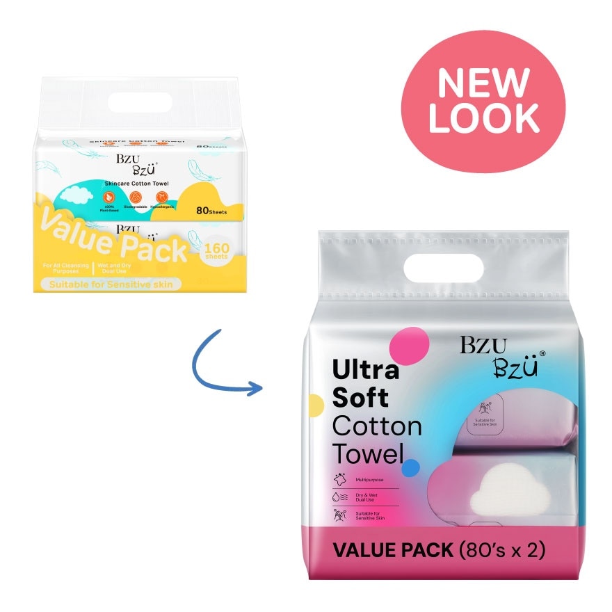 Ultra Soft Cotton Towel Value Pack 2X80s