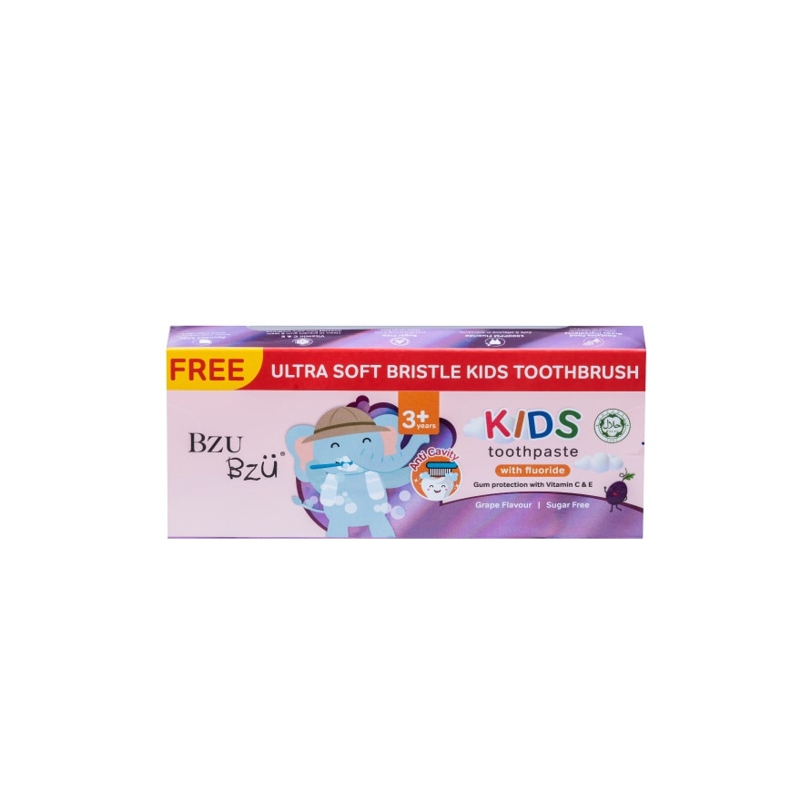 Grape Toothpaste Free Toothbrush 50gx2