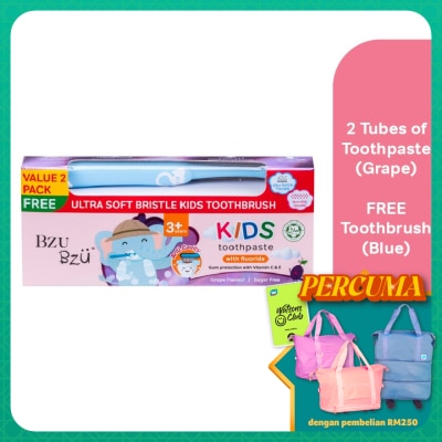 BZU BZU - Grape Toothpaste Free Toothbrush 50gx2