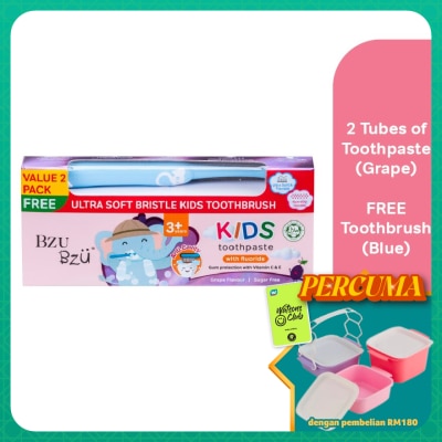BZU BZU - Grape Toothpaste Free Toothbrush 50gx2