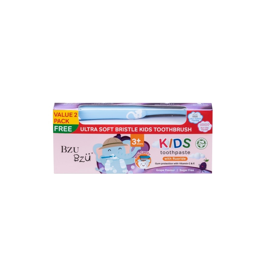 Grape Toothpaste Free Toothbrush 50gx2
