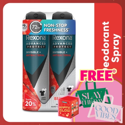 REXONA Men Invisible Antibacteria Spray  2x135ml