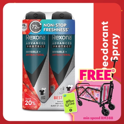 REXONA Men Invisible Antibacteria Spray  2x135ml