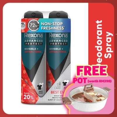 REXONA Men Invisible Antibacteria Spray  2x135ml