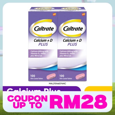 CALTRATE 600 Plus Calcium with Vitamin D & Minerals 2X100s