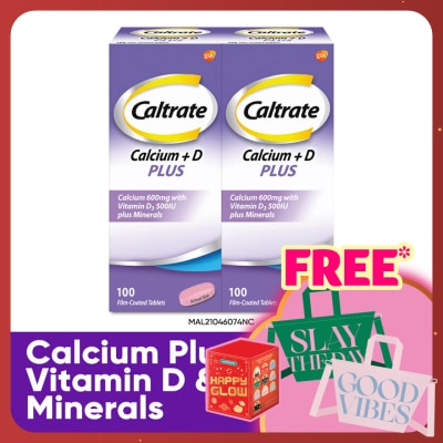 CALTRATE 600 Plus Calcium with Vitamin D & Minerals 2X100s