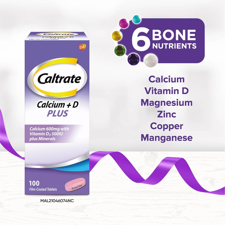 600 Plus Calcium with Vitamin D & Minerals 2X100s