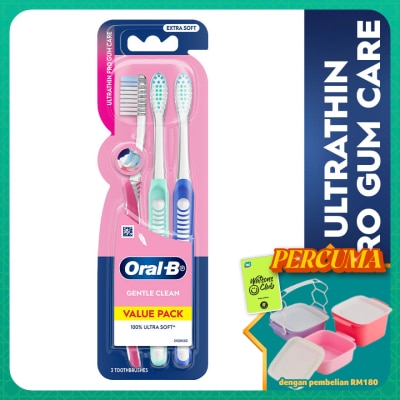 ORAL-B - Ultrathin Pro Gum Care Toothbrush Blister 3s