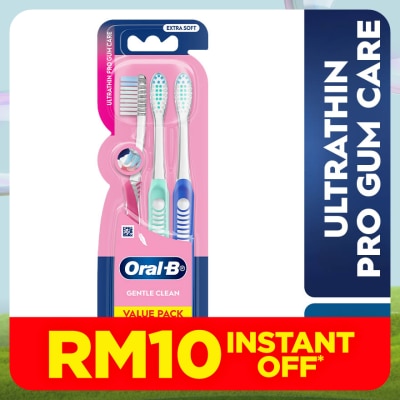 ORAL-B Ultrathin Pro Gum Care Toothbrush Blister 3s