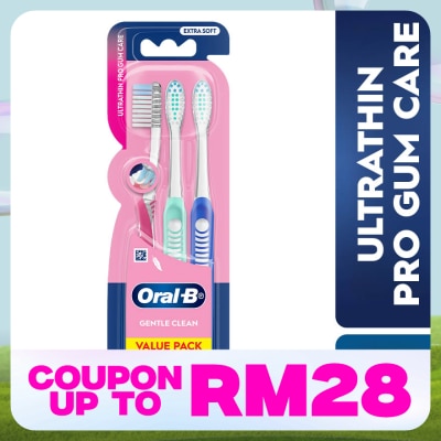 ORAL-B Ultrathin Pro Gum Care Toothbrush Blister 3s