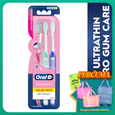 ORAL-B Ultrathin Pro Gum Care Toothbrush Blister 3s