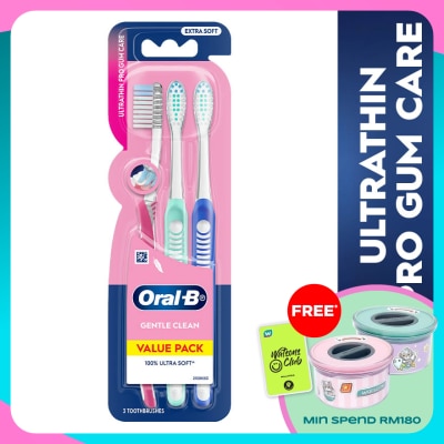 ORAL-B Ultrathin Pro Gum Care Toothbrush Blister 3s