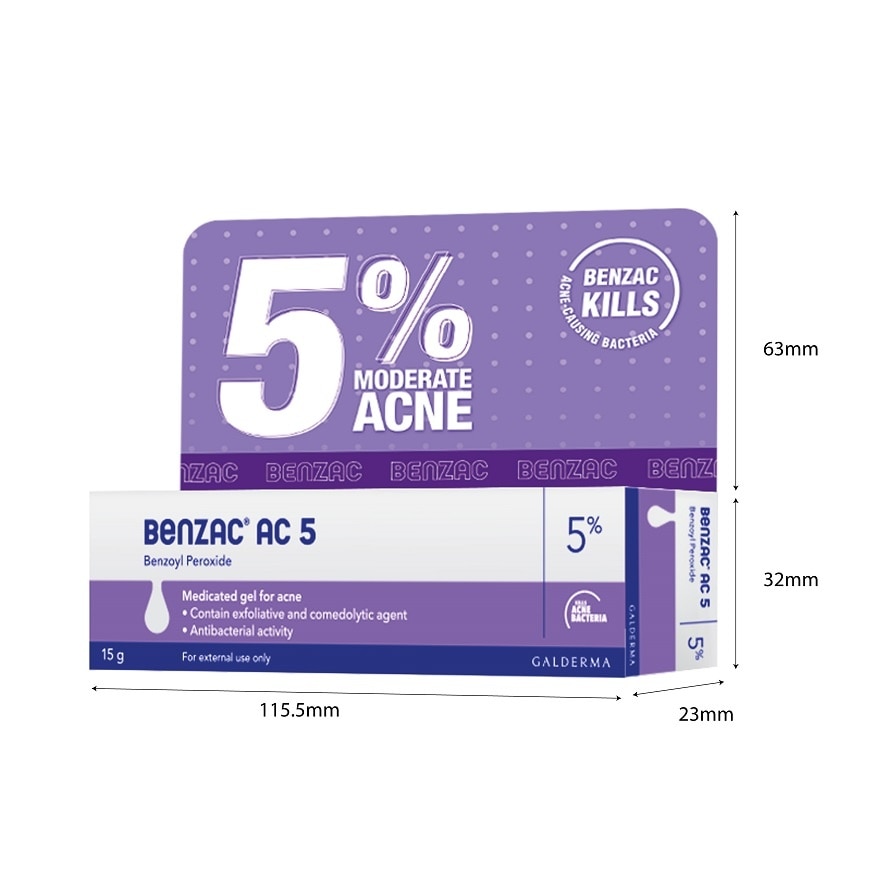 Moderate Acne Gel 5% 15 gram