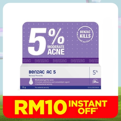 BENZAC Moderate Acne Gel 5% 15 gram